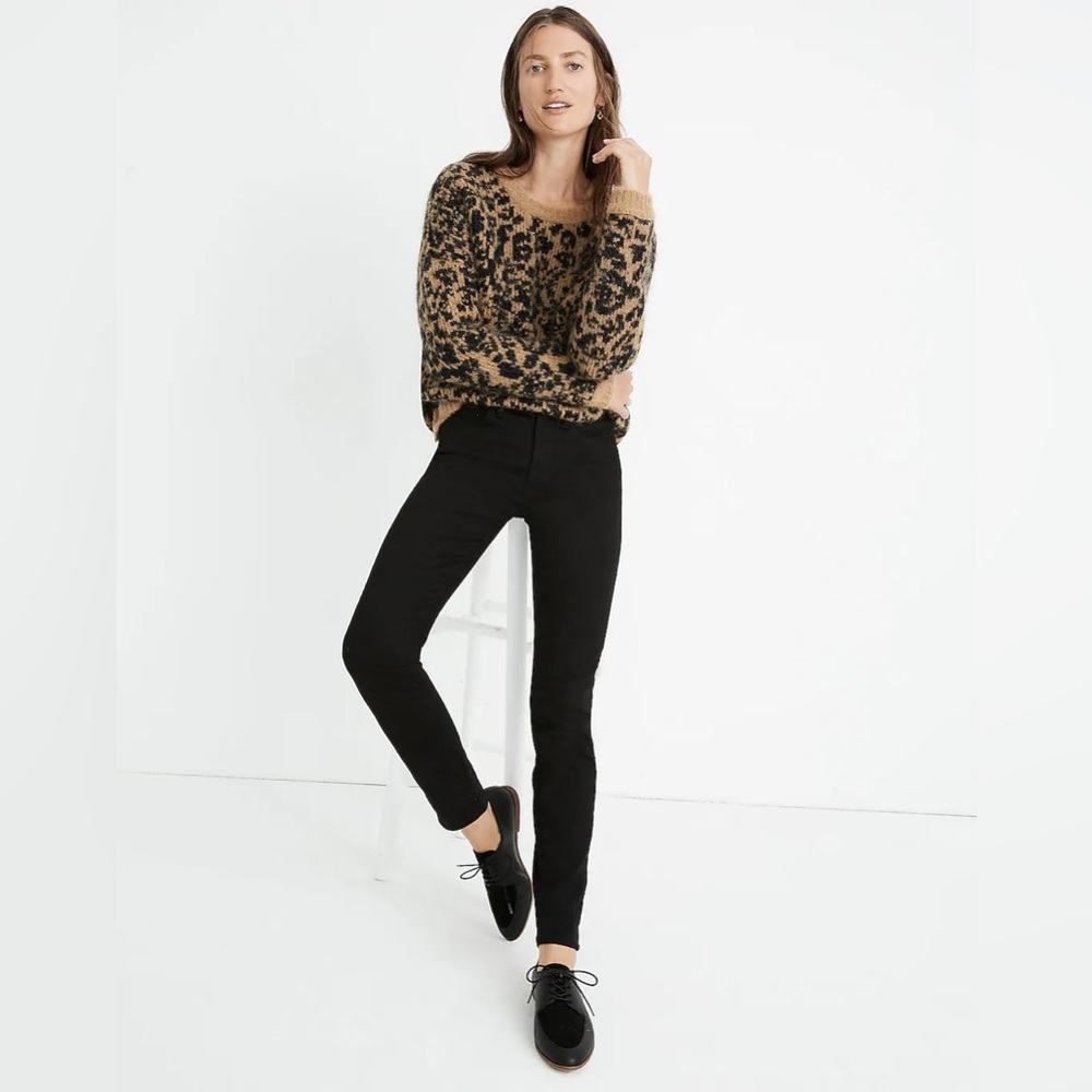 Madewell 9" High -Rise Skinny Jeans: Velvet Tuxedo Stripe Edition Size 27